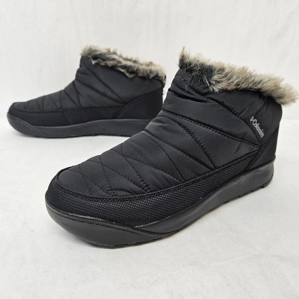 Columbia Minx Xtra Shorty Winter Boots BK6266-010 Black Gray Womens Size 9.5